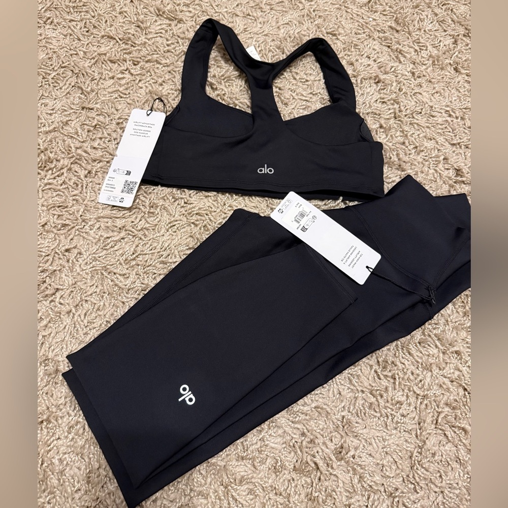 ALO Yoga Set - Airlift Legging 7/8 Small - Airlift Advantage Racerback Bra Small